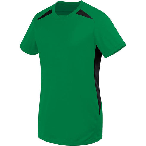 Russell Athletic Ladies Hawk Jersey (322872), Color 'Kelly/Black'